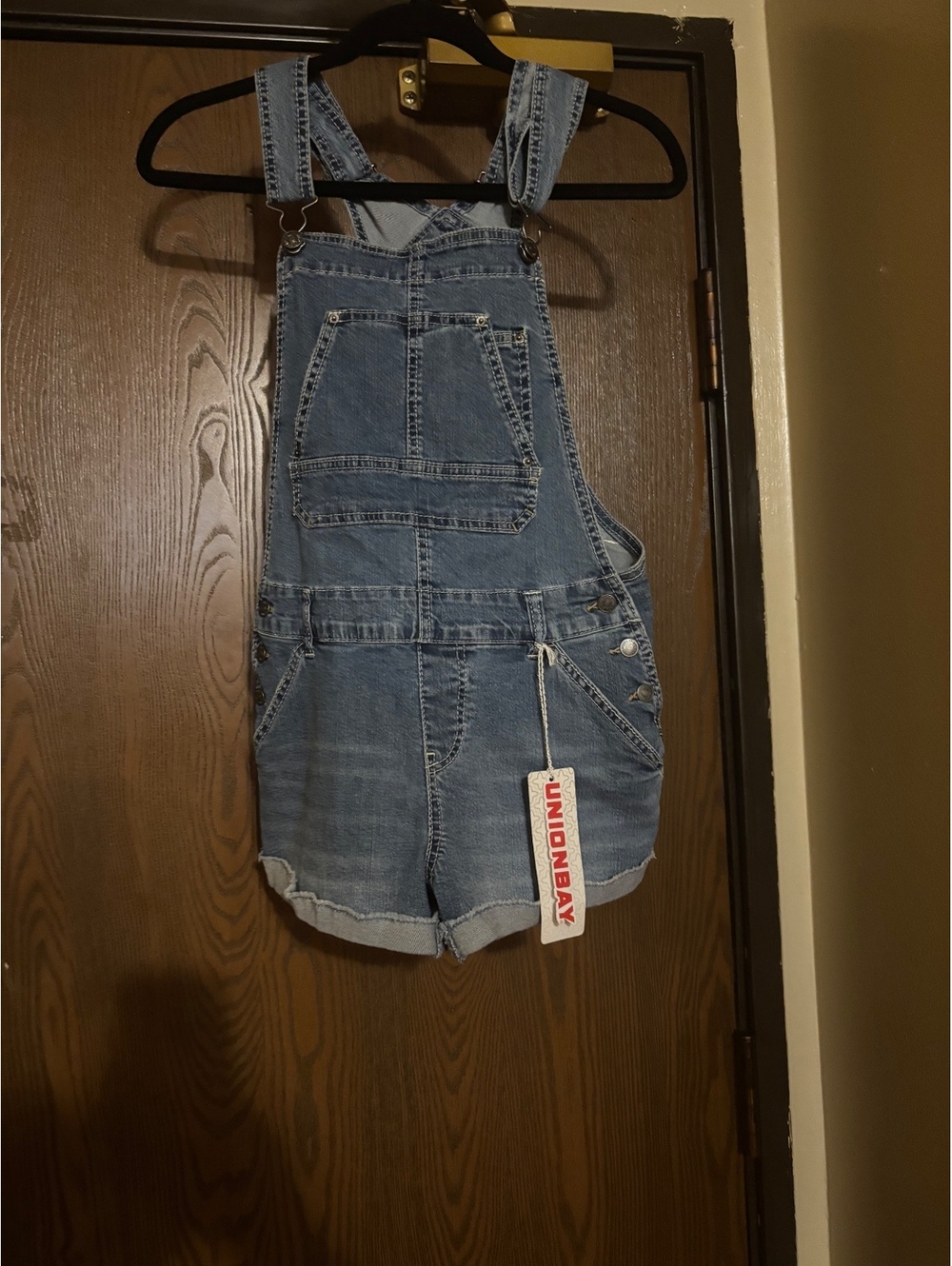 Denim Overall Shorts- Brand New- Size Small
